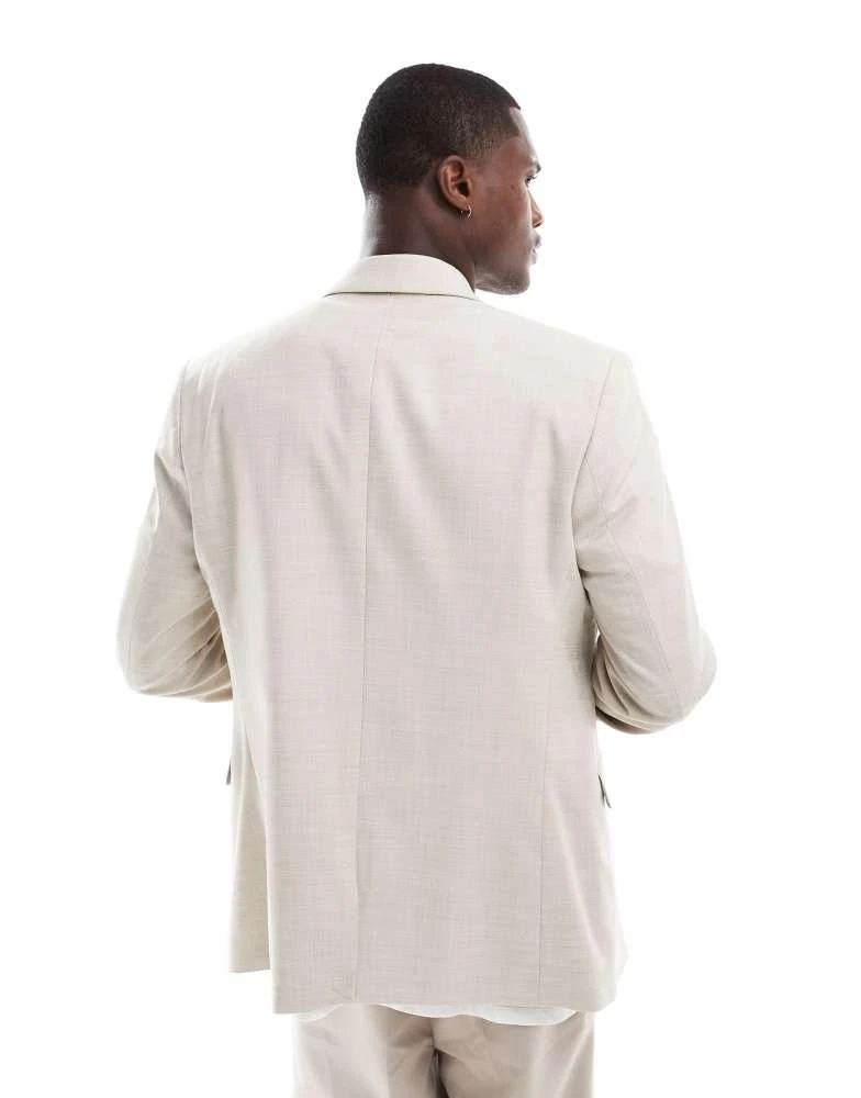 Ben Sherman Ben Sherman double breasted suit jacket in beige 2