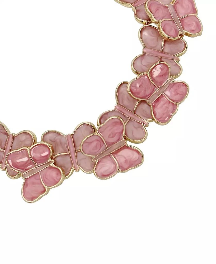 Betsey Johnson Pink Sweetheart Butterfly Link Bracelet 5
