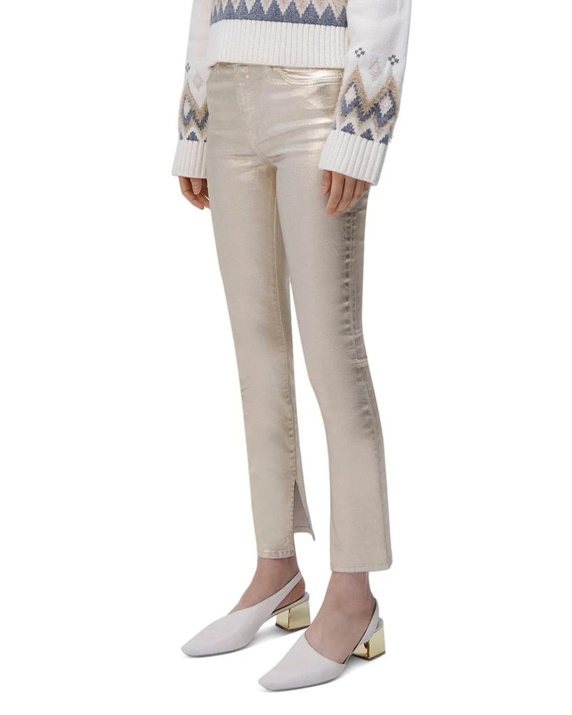 Jonathan Simkhai Jonathan Rae High Rise Ankle Skinny Jeans in Gold Foil 4