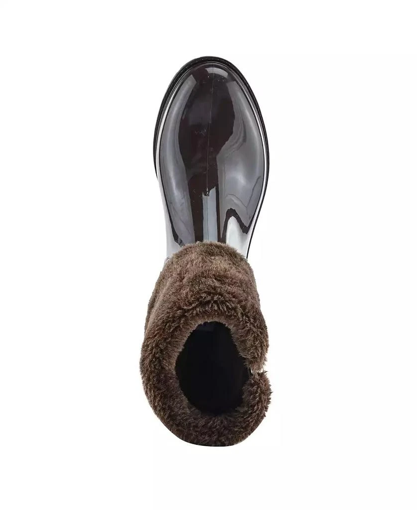 Spring Step Wellies Faux Fur Trim Waterproof Rain Boot with Zipper and Padded Insole 2