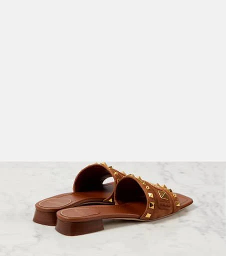 Valentino Plaster Caster studded suede slides 2