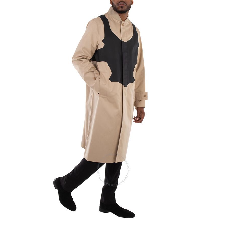 Burberry Burberry Soft Fawn Cotton Gabardine Reconstructed Print Car Coat, Brand Size 52 (US Size 42)