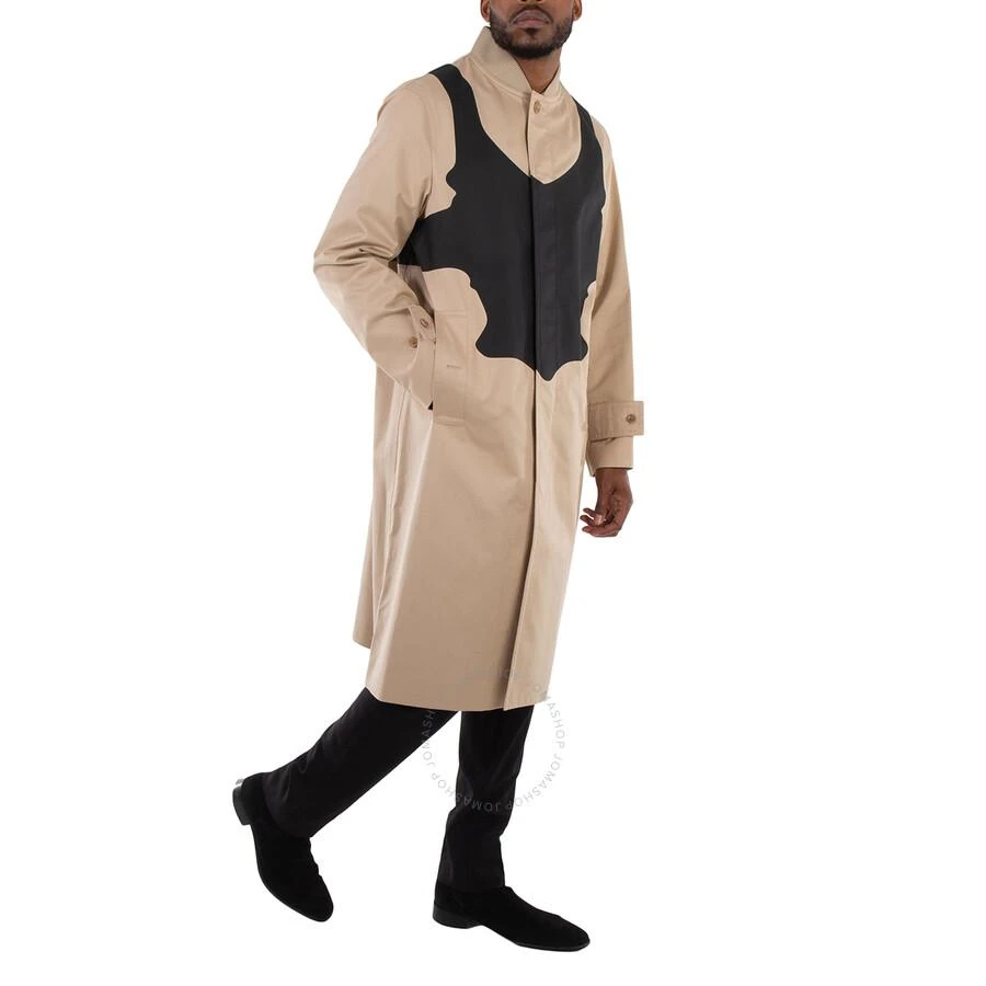 Burberry Soft Fawn Cotton Gabardine Reconstructed Print Car Coat 2