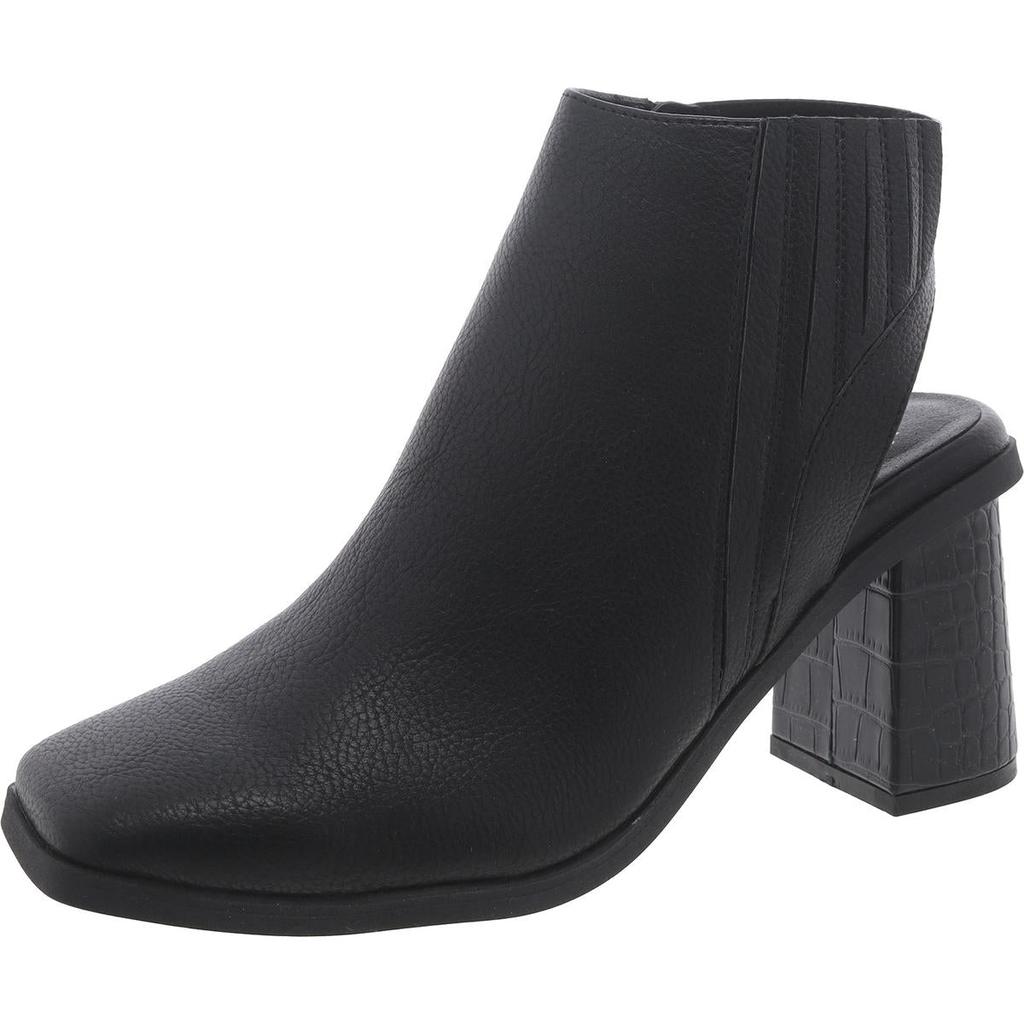 Yellow Box Millar Womens Faux Leather Square Toe Booties
