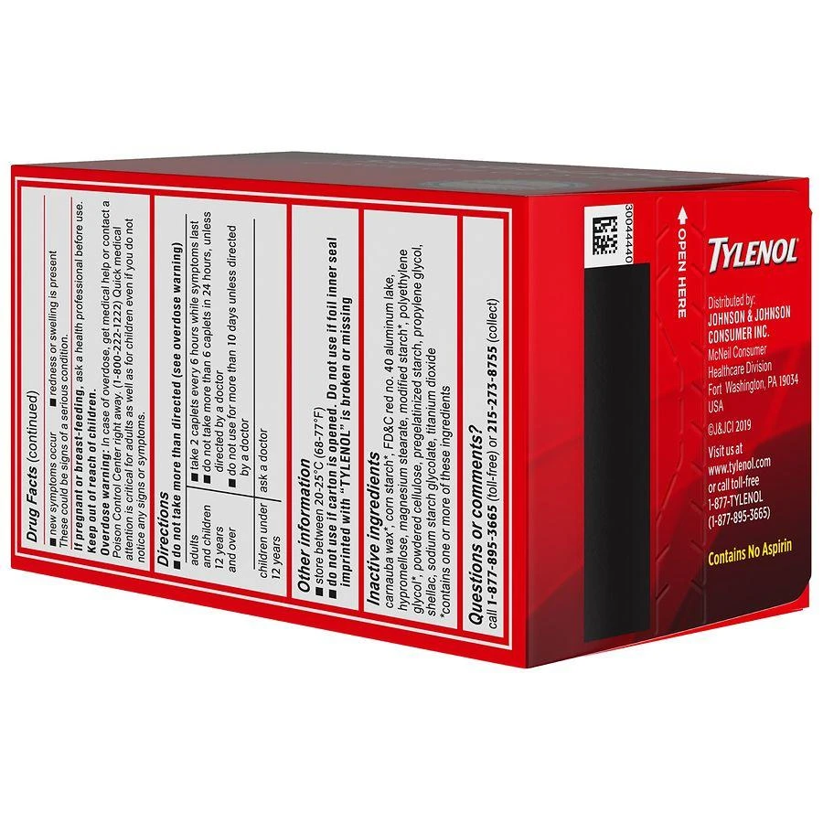 TYLENOL Acetaminophen Caplets 6