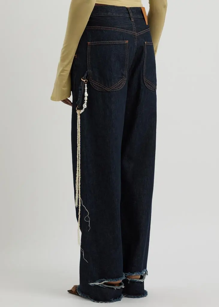 DARKPARK Lisa pearl-embellished straight-leg jeans  3