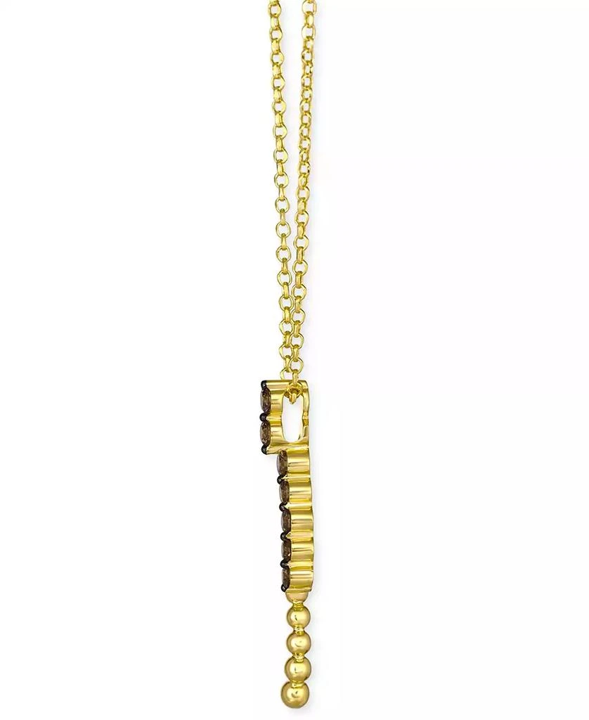 Le Vian Chocolatier® Chocolate Diamond® (3/8 ct. t.w.) Linear Pendant 19" Necklace in 14k Honey Gold 2