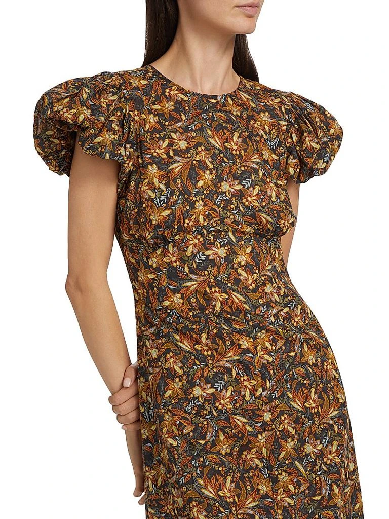 DÔEN Rhodia Floral Cotton Midi-Dress 6
