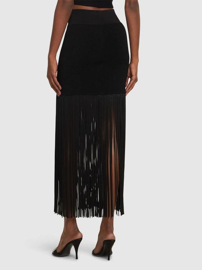 GALVAN Fringed Knit Long Skirt 2