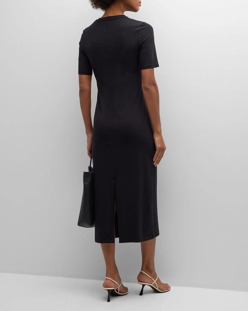 Vince Short-Sleeve Side Drape Midi Dress 6