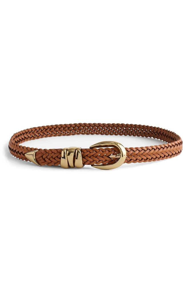 Madewell Woven Leather Triple Keeper Belt