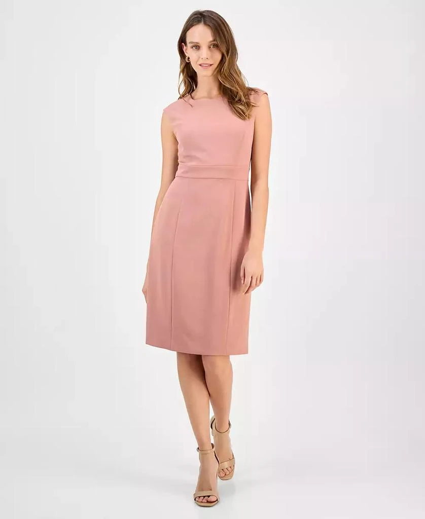 Kasper Women's Crewneck Sleeveless Sheath Dress, Regular & Petite 1
