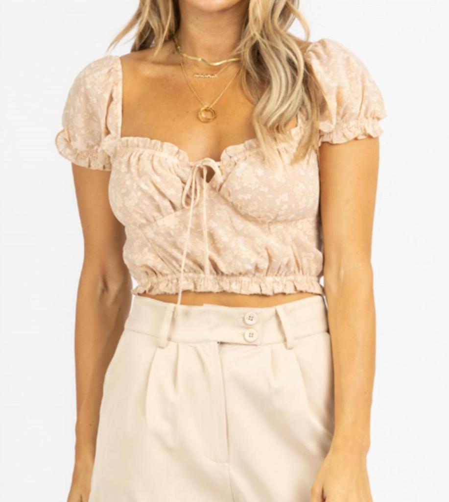 Dress Forum FLORAL PUFF SLEEVE TOP