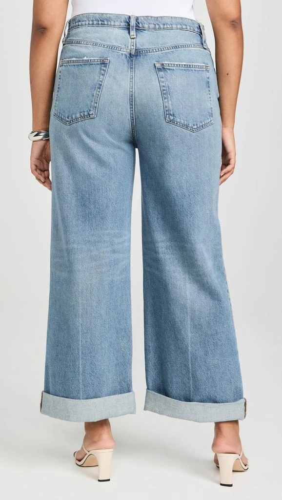 FRAME Le Jane Wide Leg Cuffed Jeans 10