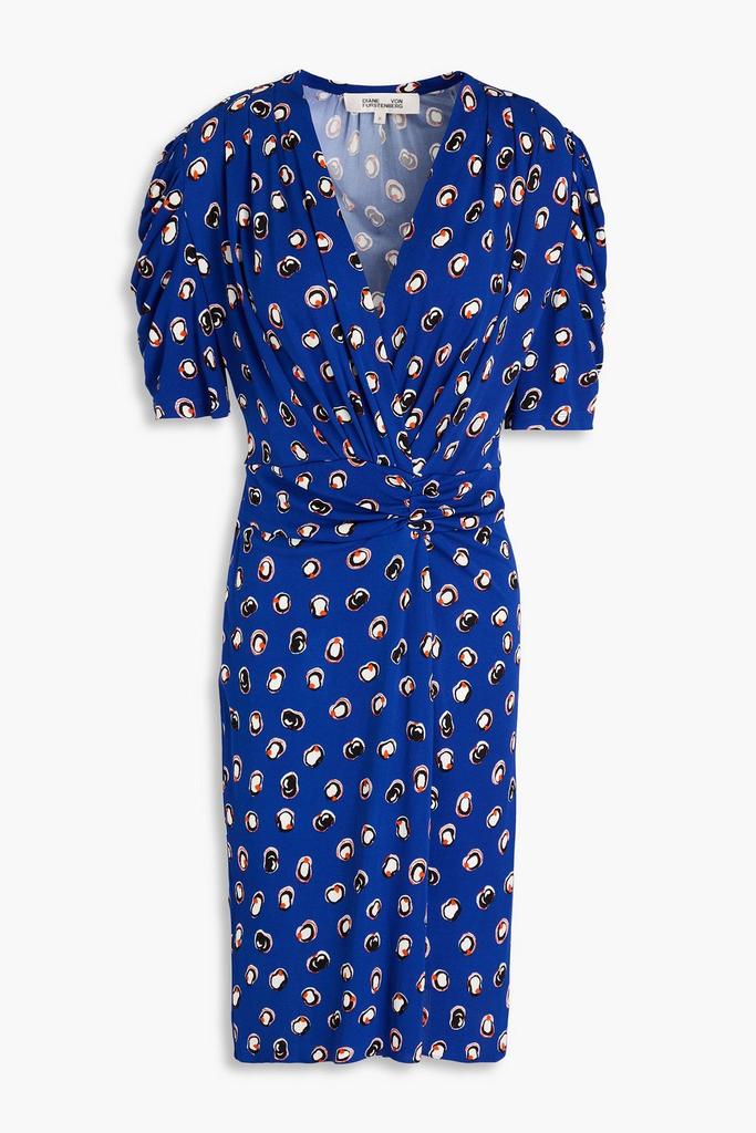 Diane von Furstenberg Tori Geometric-Print Midi Wrap Dress