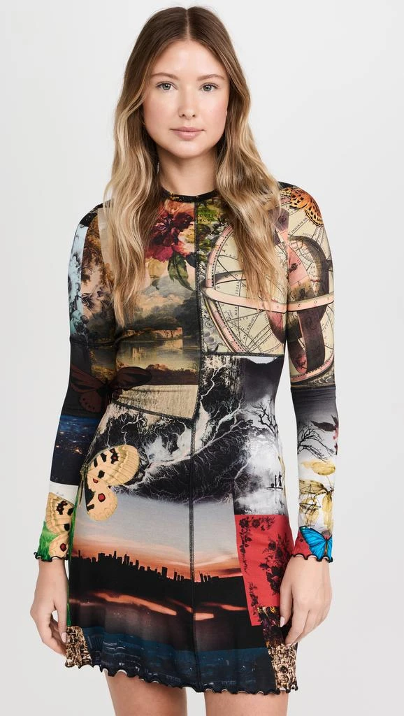 Alice + Olivia Delora Paneled Flare Mini Dress 1