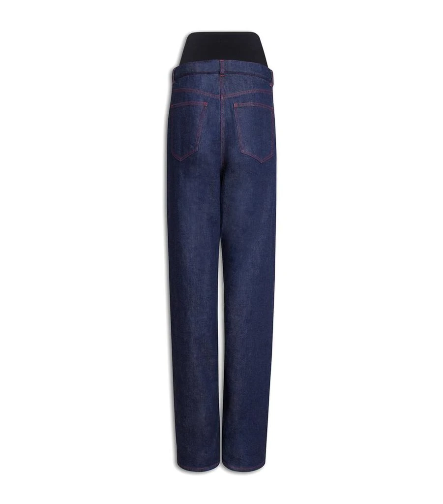 Alaïa Knit-Waist Straight Jeans 6