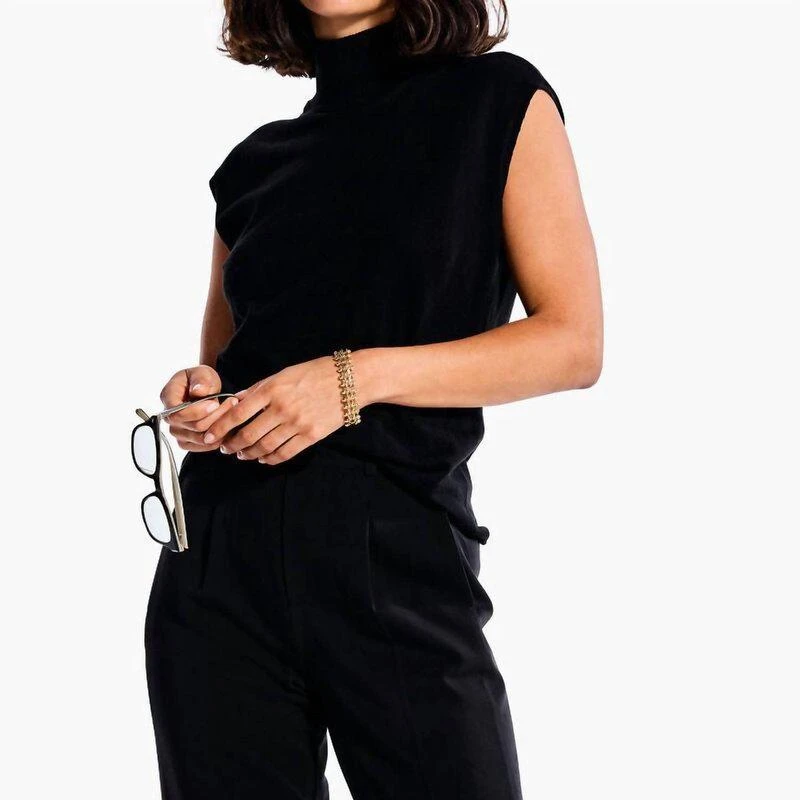 NIC+ZOE Sleeveless Turtleneck Sweater Tee 1