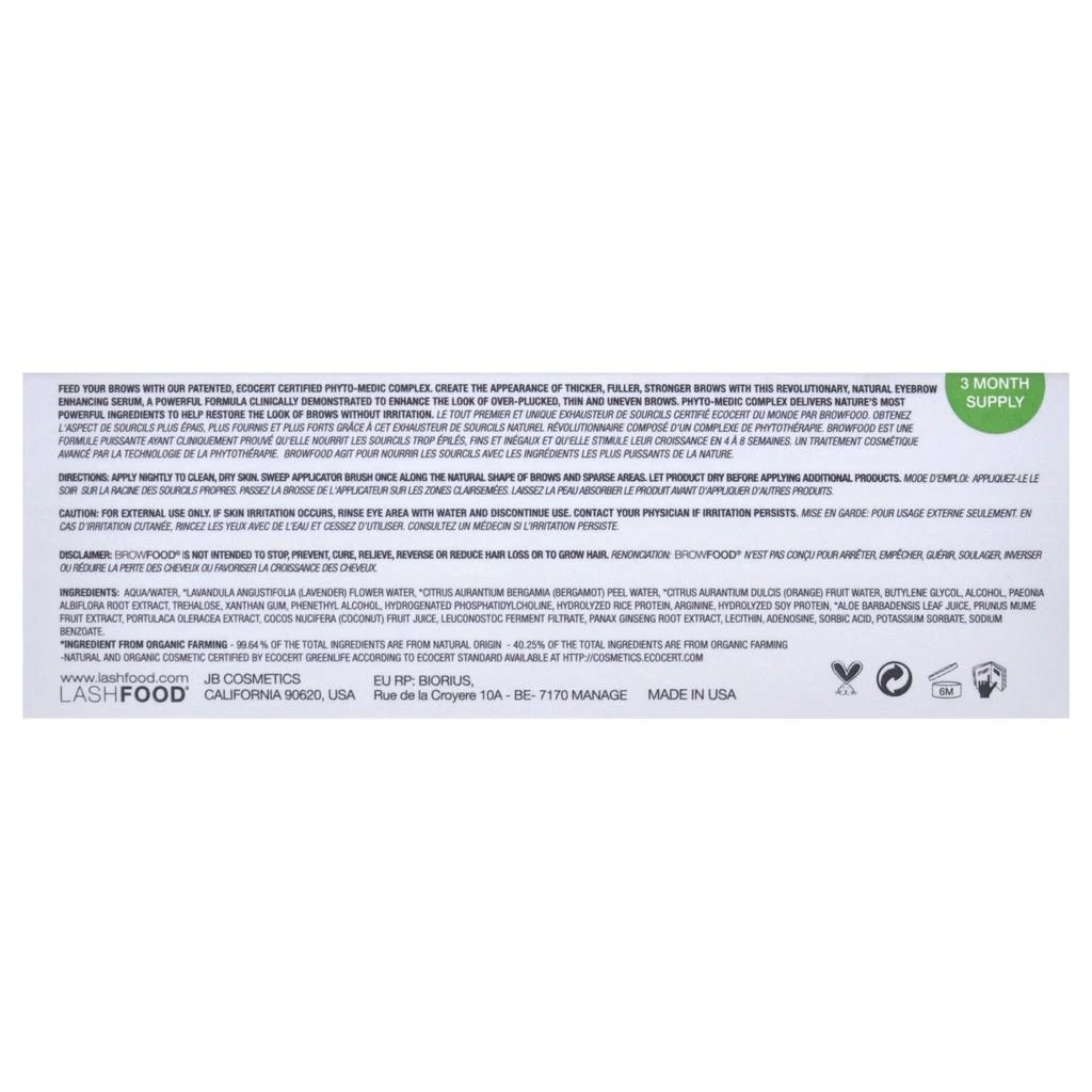 LashFood BrowFood Phyto-Medic Eyebrow Enhancer by  for Women - 0.17 oz Eyebrow 6