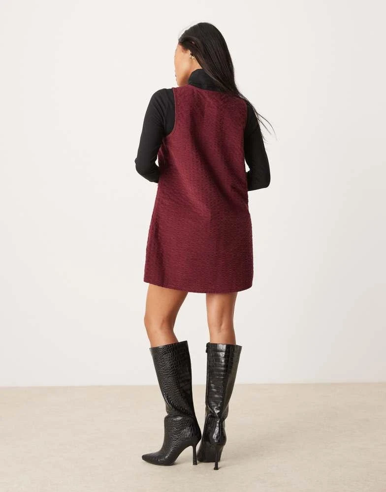 Nobody’s Child Petite Nobody's Child Petite Piper pinny mini cord dress in berry 4