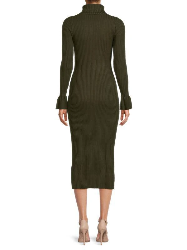 Bebe Bell Sleeve Ribbed Midi Dress 2