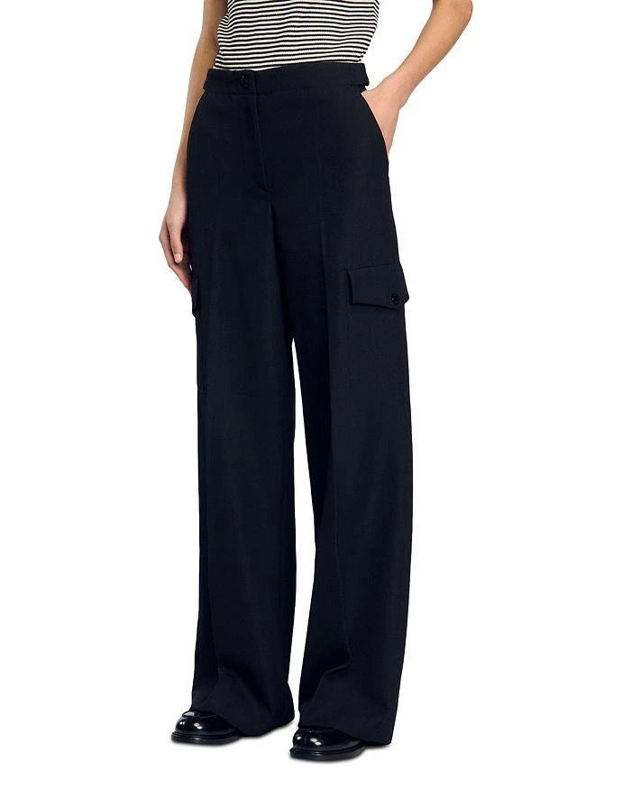 Sandro Josephy High Rise Wide Leg Pants 1