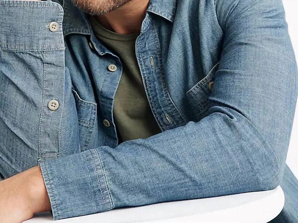 Madewell Madewell - Men's S Classic Chambray Button Up Shirt 4