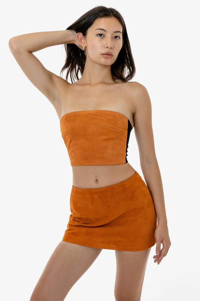 Los Angeles Apparel RLH767 - 2 Tone Suede Ottoman Tube Top 4