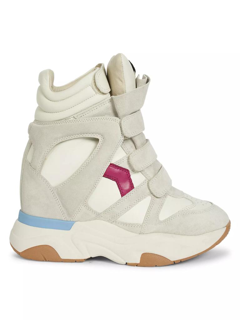 Isabel Marant Balskee Leather High-Top Sneakers
