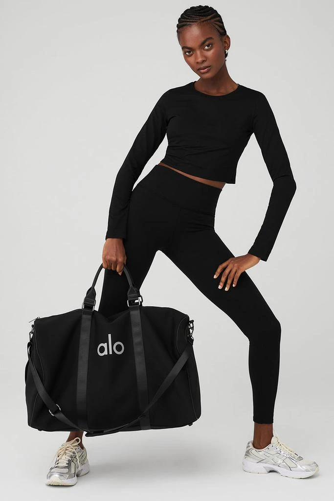 Alo Large Traverse Duffle - Black/Silver 6