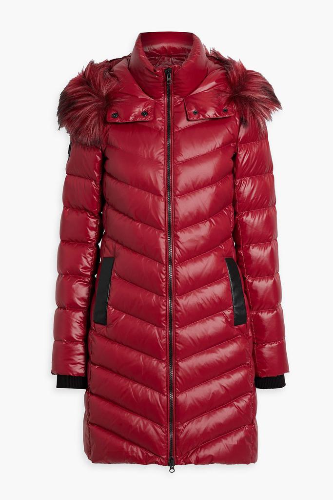 RUDSAK Faux fur-trimmed quilted shell hooded down coat