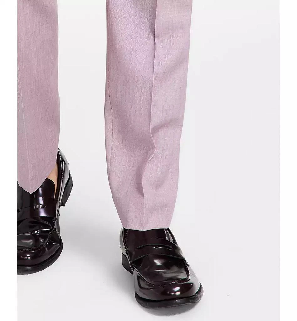 Calvin Klein Men's Slim-Fit Wool-Blend Stretch Sharkskin Suit Separate Pants 7