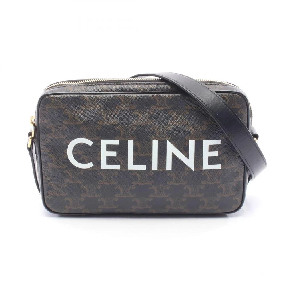 Celine Coated Canvas Leather Messenger Bag Shoulder Bag (Pre-Owned)