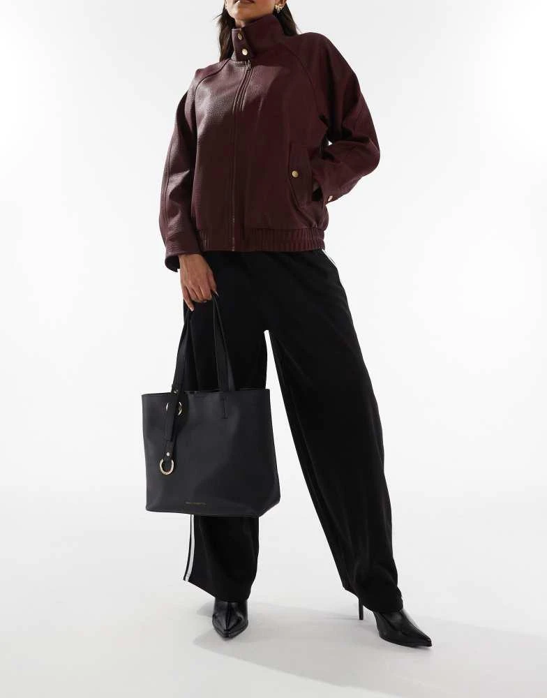French Connection French Connection grain tote shopper bag in black 3