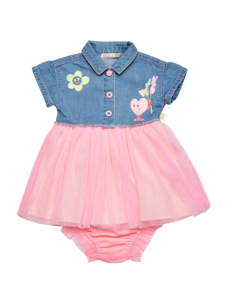 BILLIEBLUSH Cotton & Tulle Dress W/diaper Cover