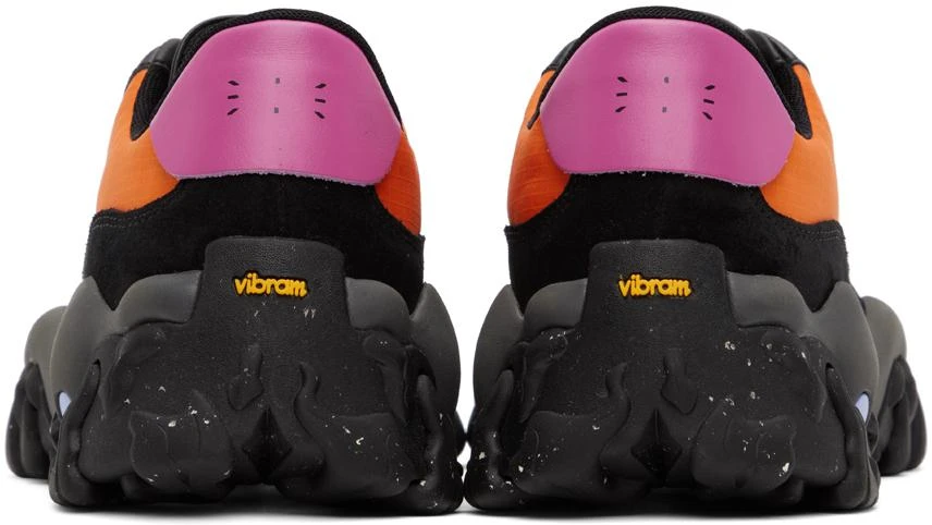 Alexander McQueen Black & Orange L11 Crimp Sneakers 2