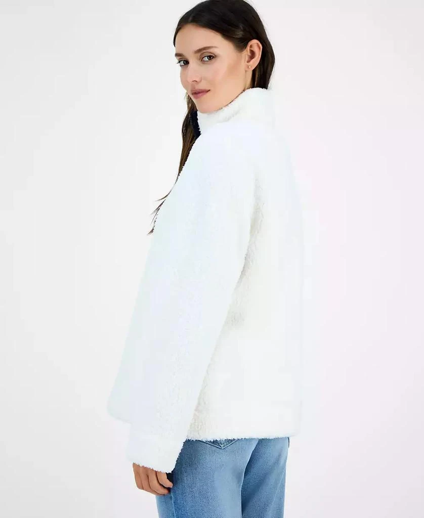 Tommy Hilfiger Women's Quarter-Zip Faux-Sherpa Jacket 2