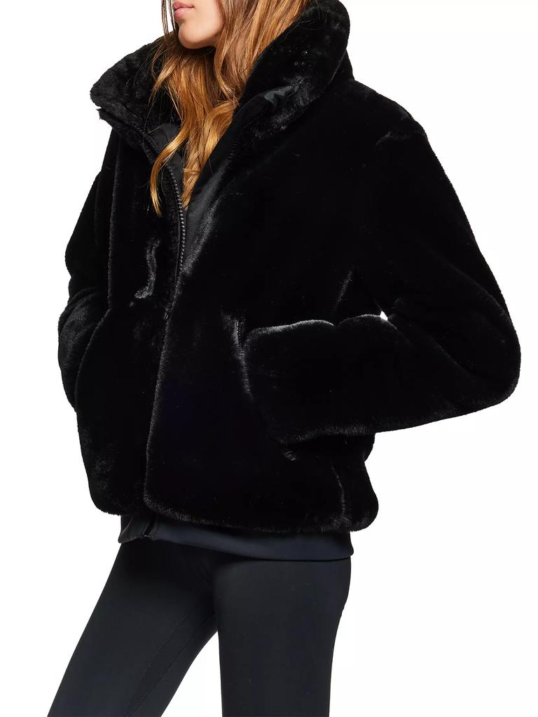 SAM. Zip-Front Faux Fur Jacket