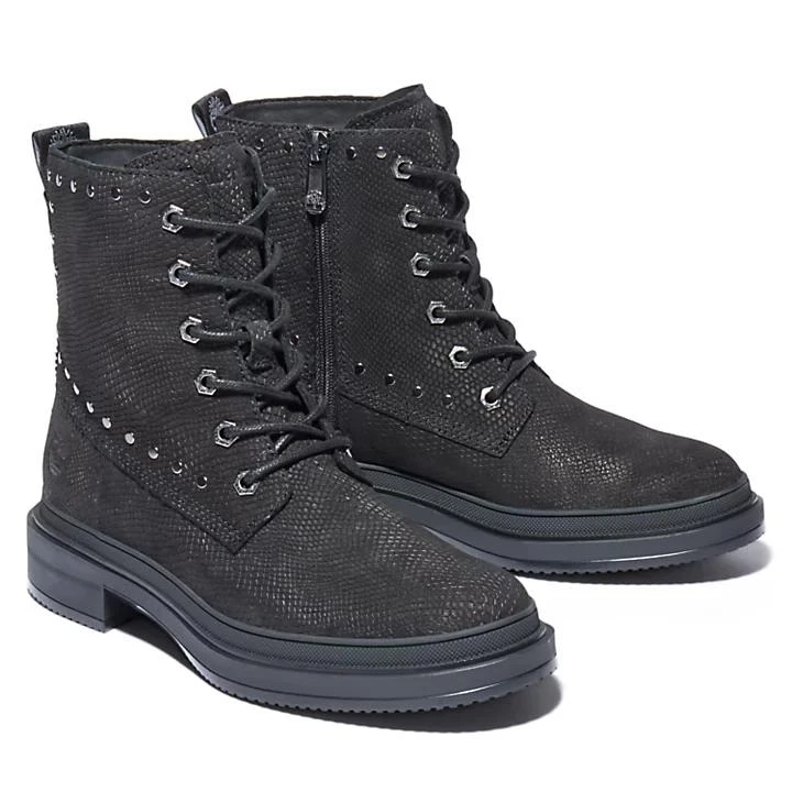 Timberland Lisbon Lane 6 Inch Boot for Women in Black Lizard Print 4