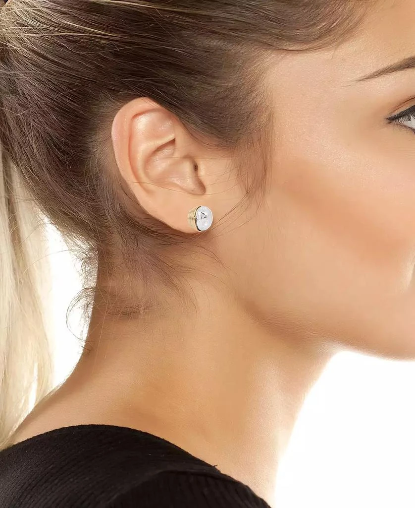 Robert Lee Morris Two-Tone Bead Stud Earrings 3