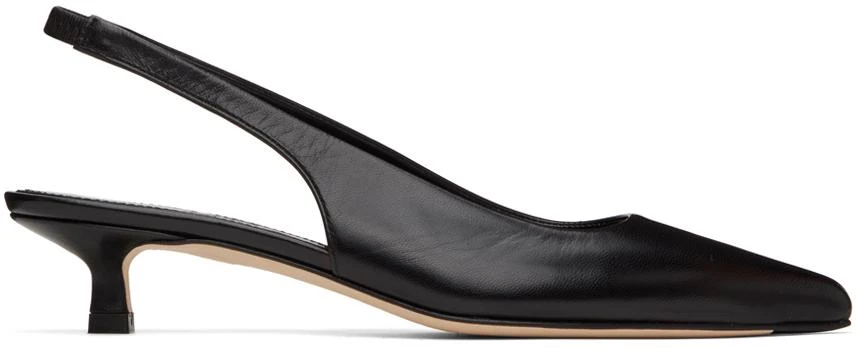 AEYDE Black Valerie Slingback Heels 1
