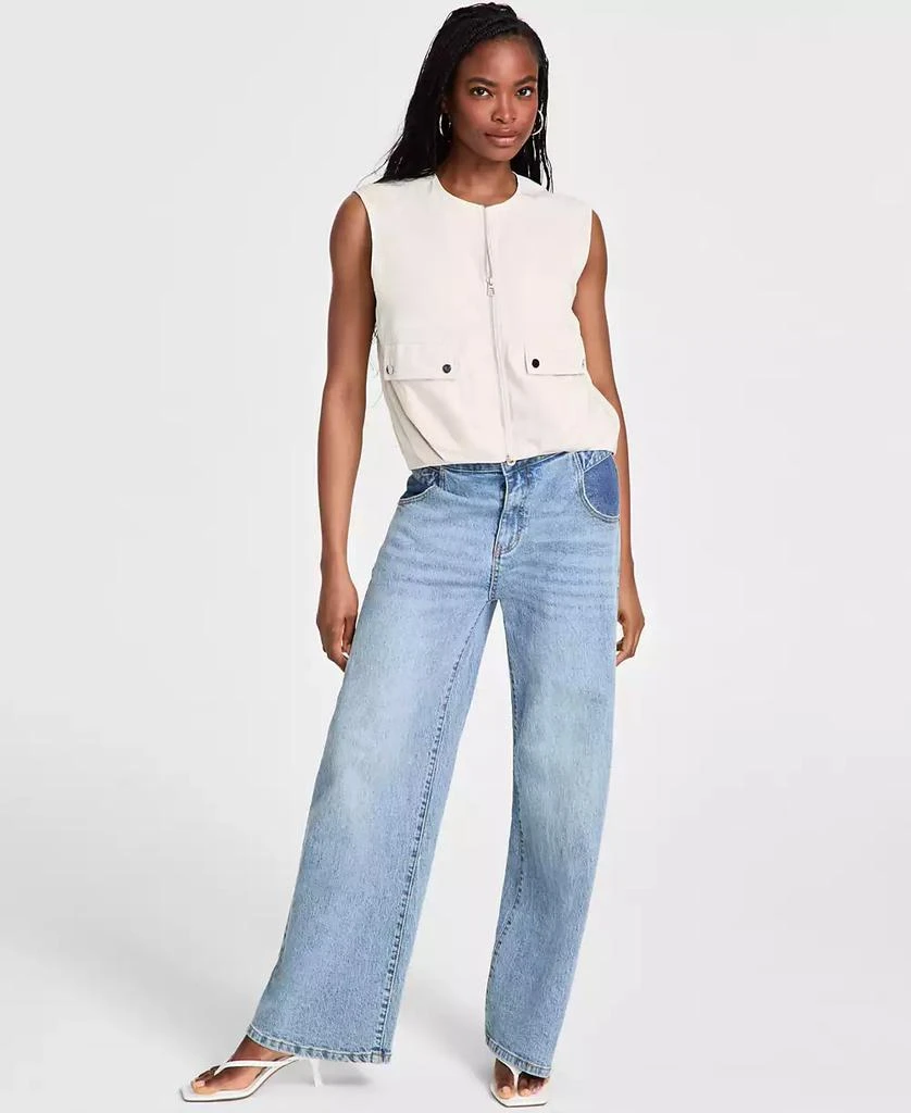 Bar III Women's Bubble-Hem Cargo Vest, Exclusively at Macy's 2