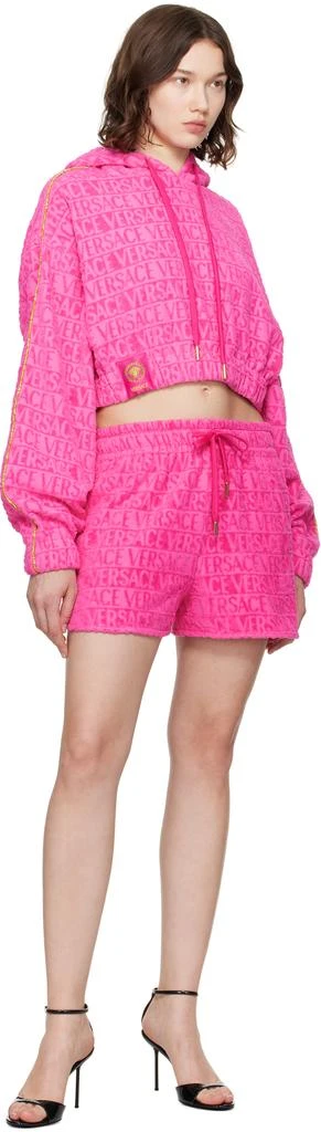 Versace Pink 
I Heart Baroque
 Crop Hoodie 4