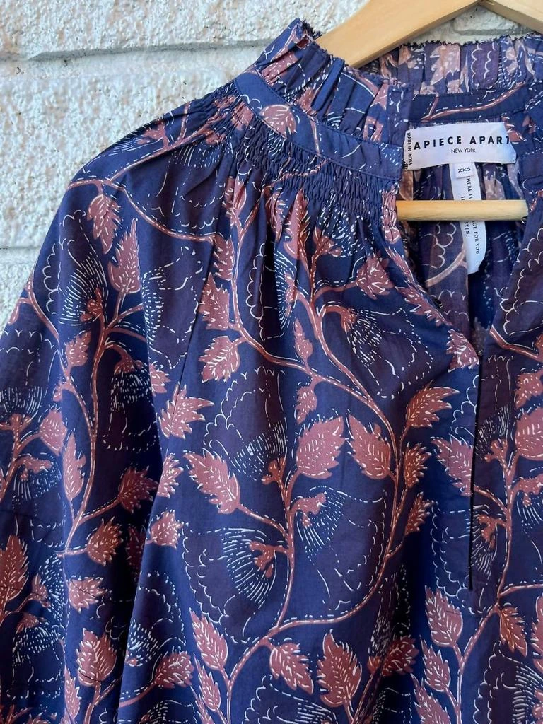 Apiece Apart Trinidad Top In Camille Floral Navy 2