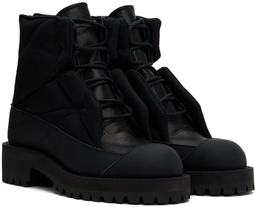 YOHJI YAMAMOTO Black Short Padded Boots 4