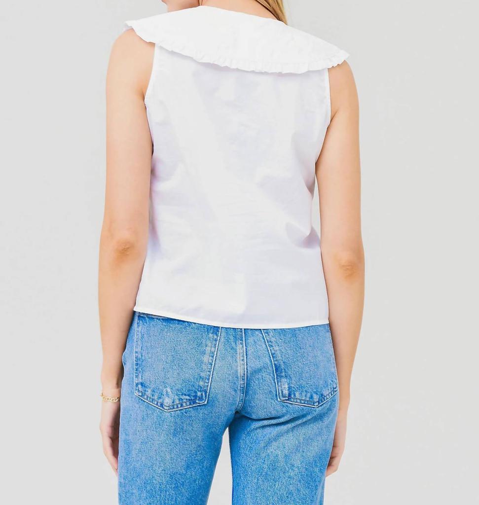 BB Dakota Collar Id Top In White