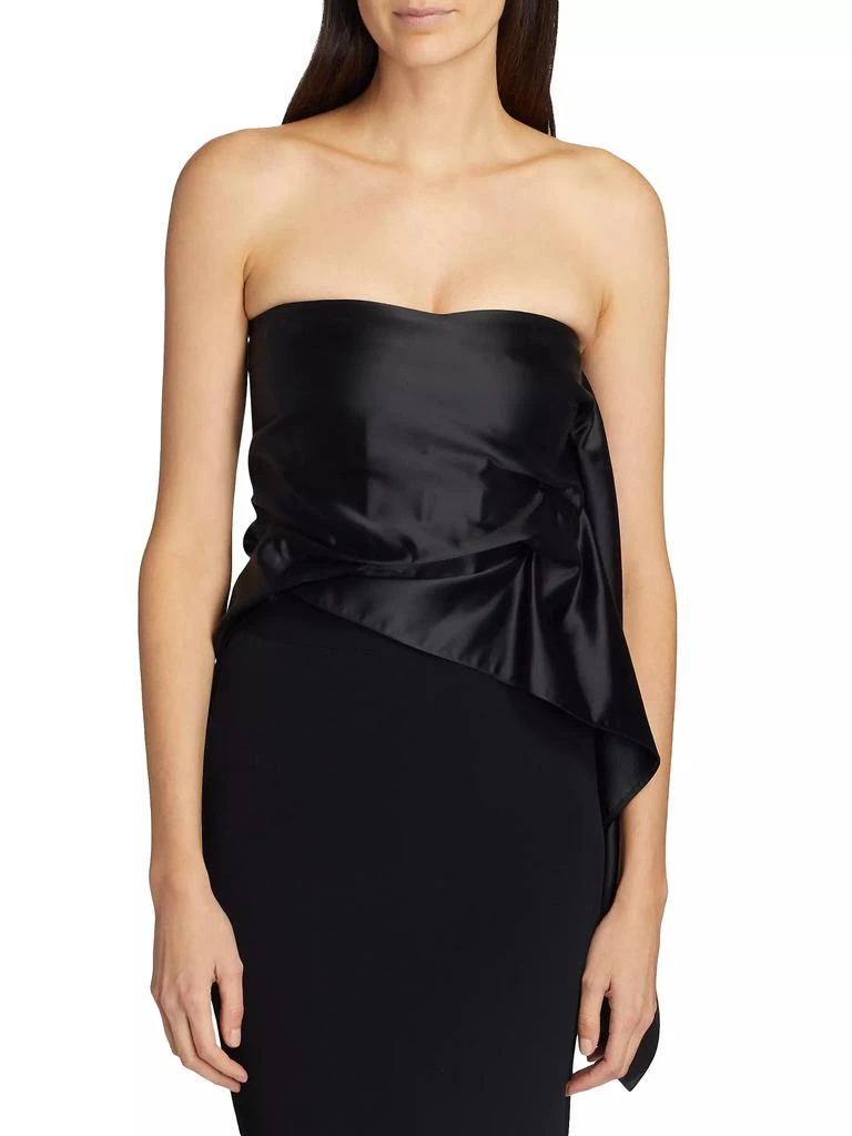 The Row Nana Strapless Draped Crop Top 3
