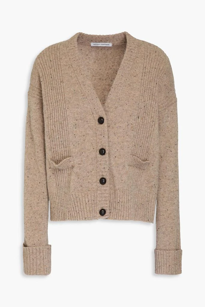 Autumn Cashmere Donegal ribbed cashmere cardigan 1