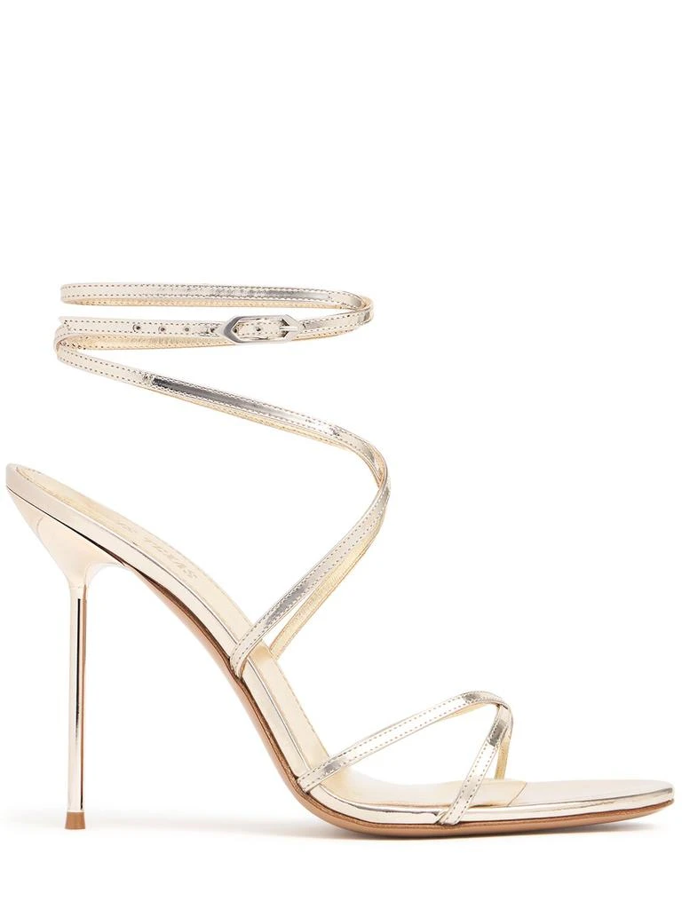 Paris Texas 105mm Liz Mirror Leather Lace Up Sandals 1