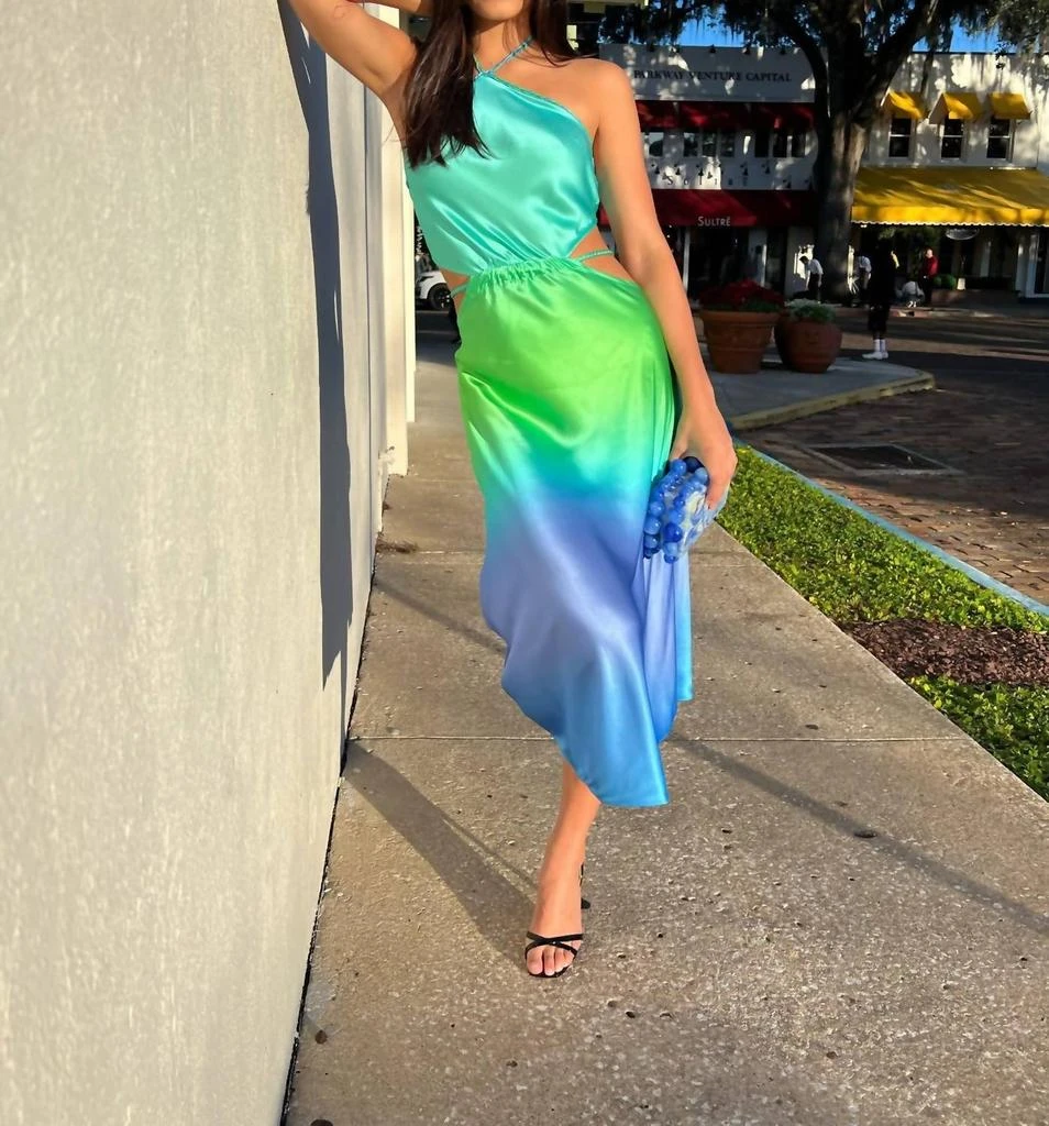 Kiki Midi Dress In Blue & Green Ombre  On Sale Now with Up to 47% Off |  Discover Exclusive Deals & Savings at BeyondStyle  Authentic ROCOCO SAND  women/clothing/dresses with Limited-Time